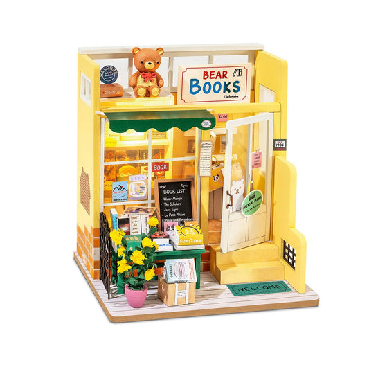 Robotime Mind-Find Bookstore DIY Miniature House