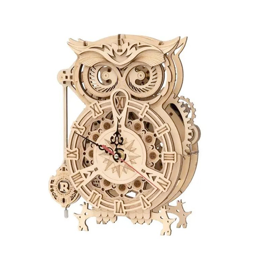 Robotime DIY Mechanical Owl Clock - 161 Piece