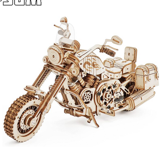 Robotime 3D Wooden Puzzle DIY Model Cruiser Motorcycle - 420 Piece