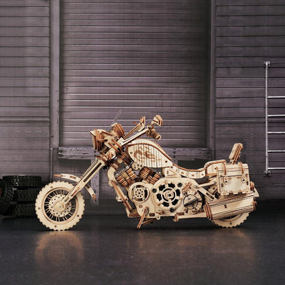Robotime 3D Wooden Puzzle DIY Model Cruiser Motorcycle - 420 Piece