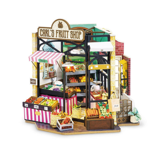 Robotime Carl's Fruit Shop Vegetable Market DIY Miniature Kit 1:18