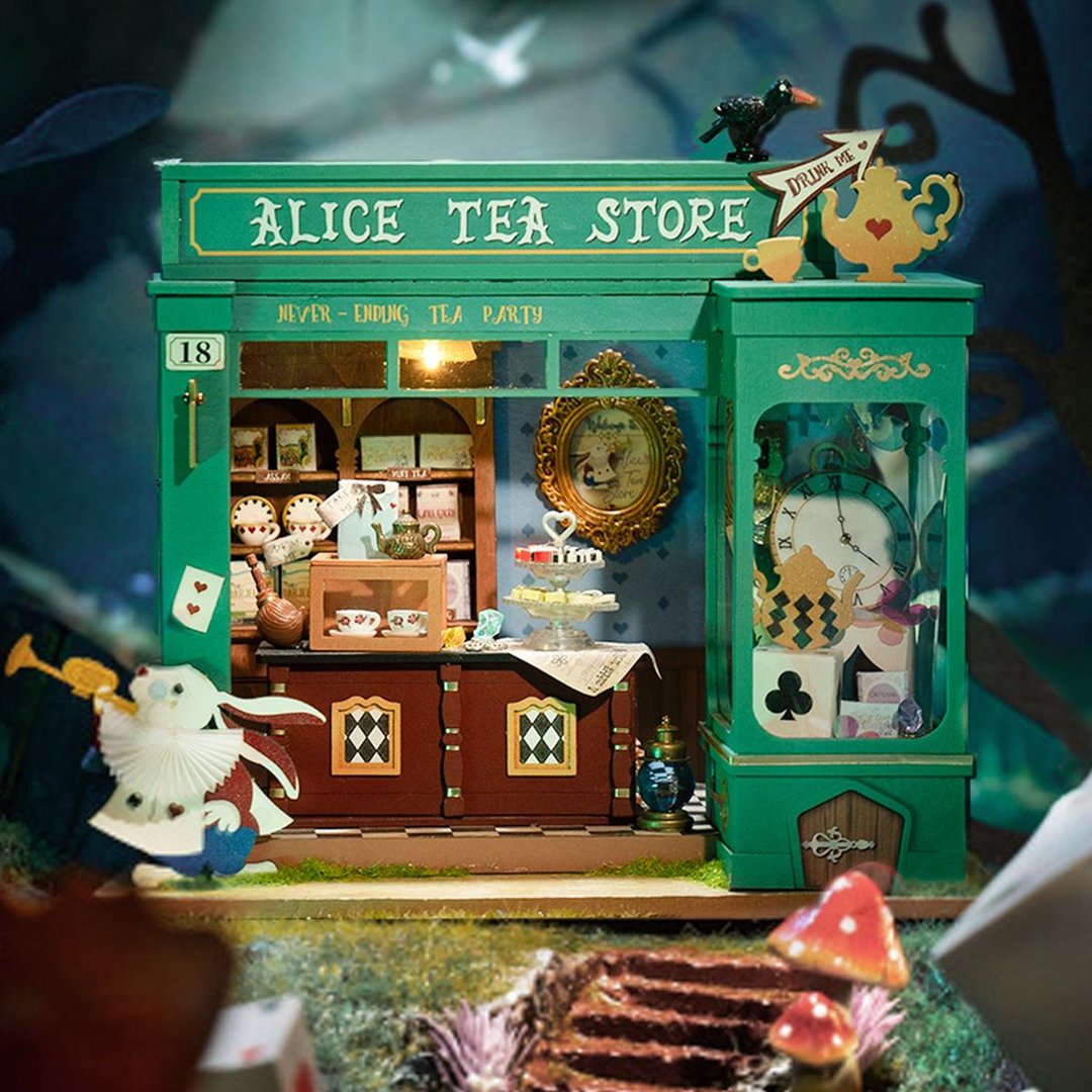 Robotime Alice's Tea Store DIY Miniature House Kit