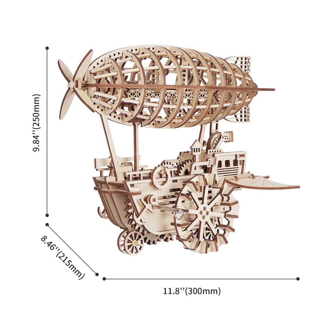 Robotime Air Vehicle Mechanical Airship 3D Wooden Puzzle