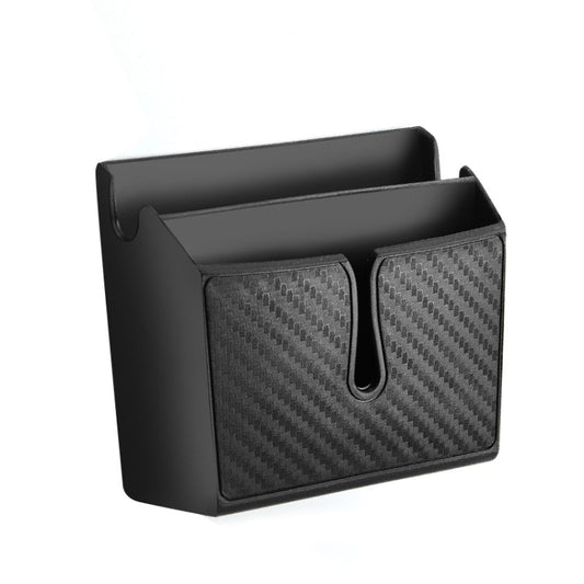 Carbon Fibre Car Storage Organizer Adhesive Box For Phones & Cables