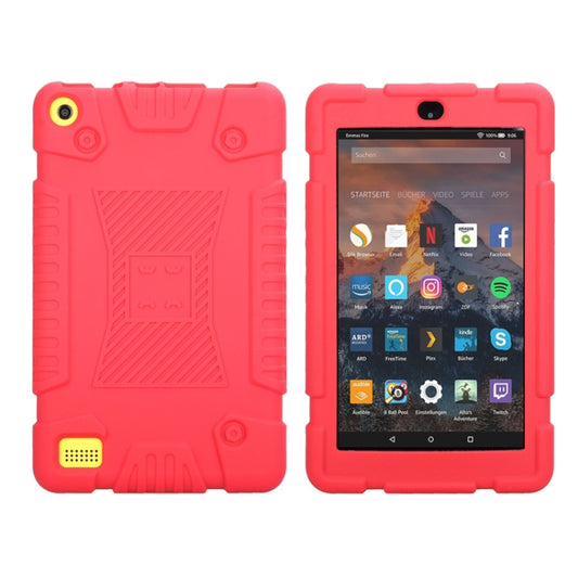 Kindle Fire 7 inch 2017 Shockproof Silicone Cover Red