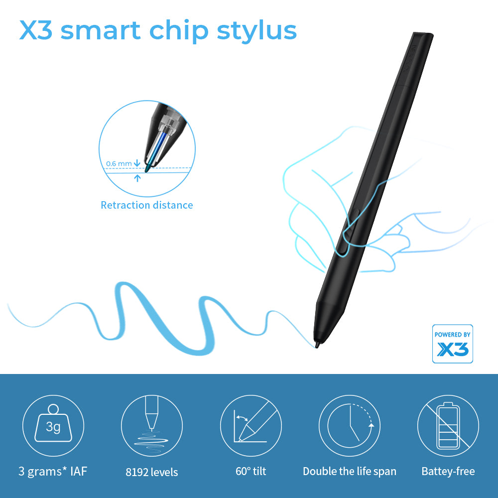 XPPen Deco LW Wireless Graphics Drawing Tablet Black