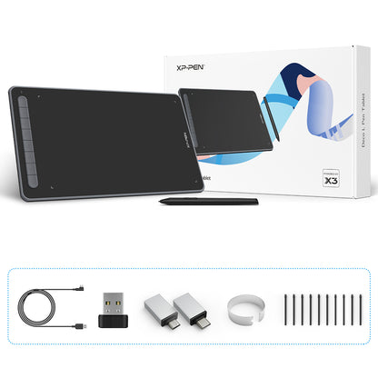 XPPen Deco LW Wireless Graphics Drawing Tablet Black