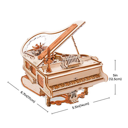 Magic Piano Mechanical Music Box 3D Wooden Puzzle