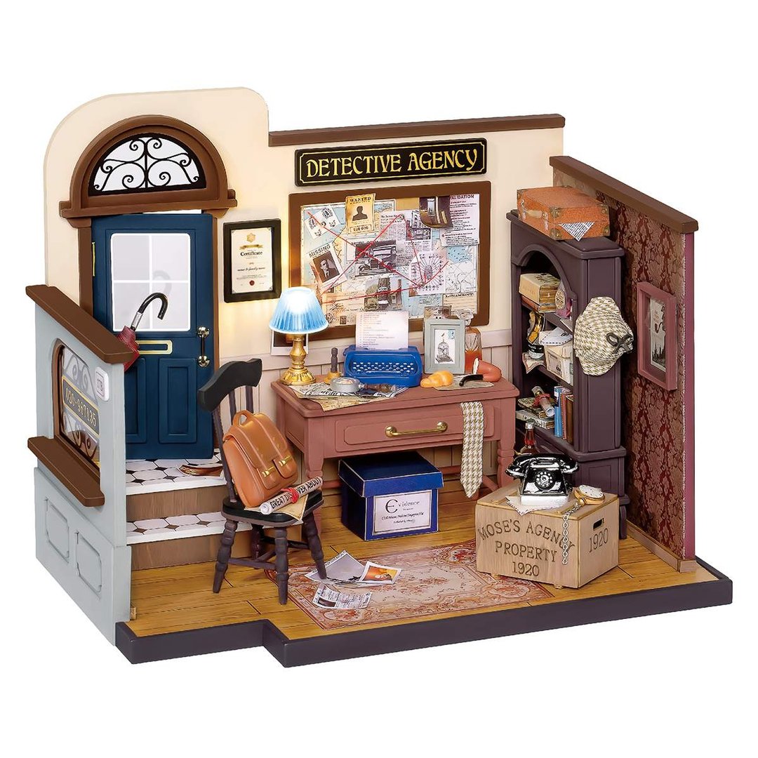 Robotime Mose's Detective Agency DIY Miniature House Kit