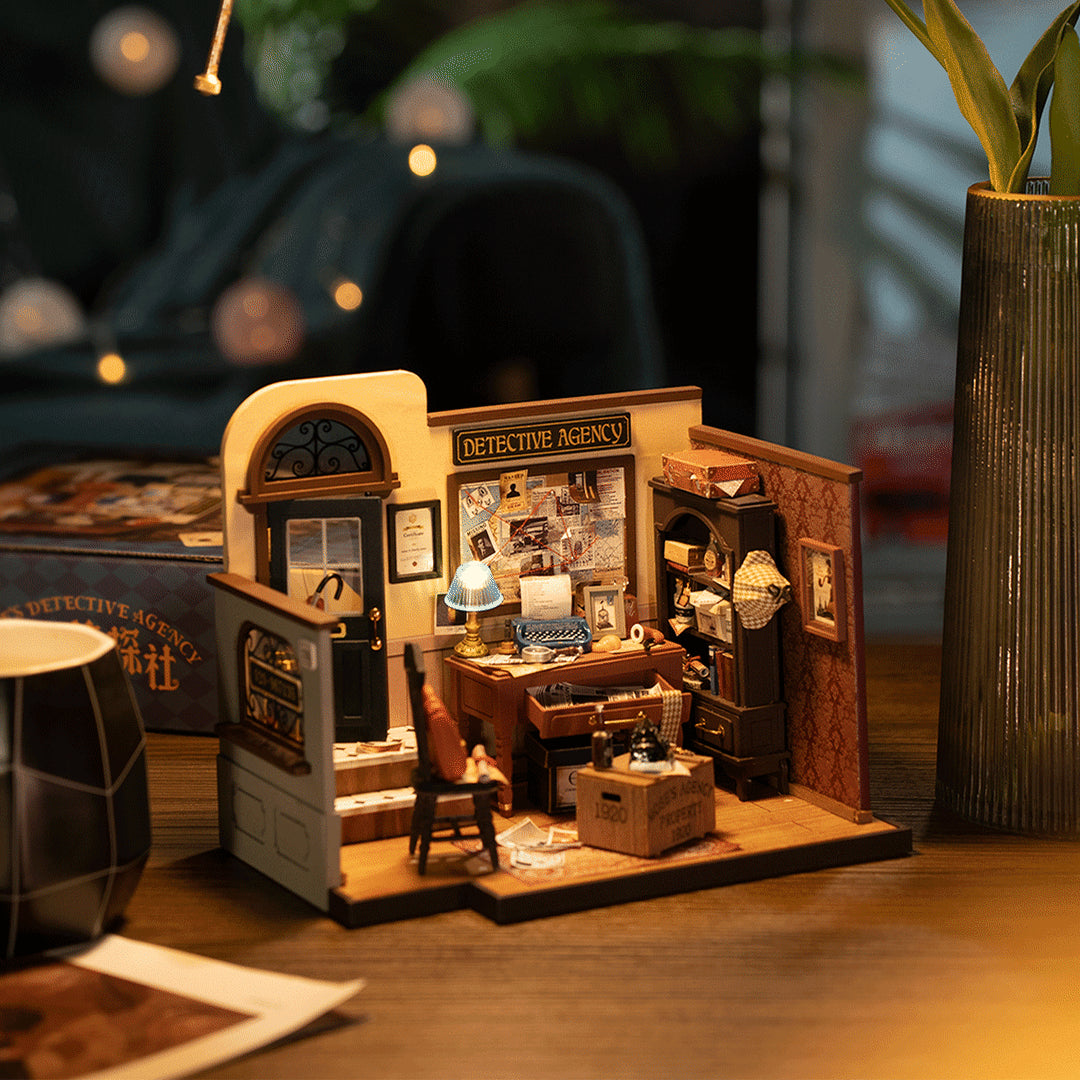 Robotime Mose's Detective Agency DIY Miniature House Kit
