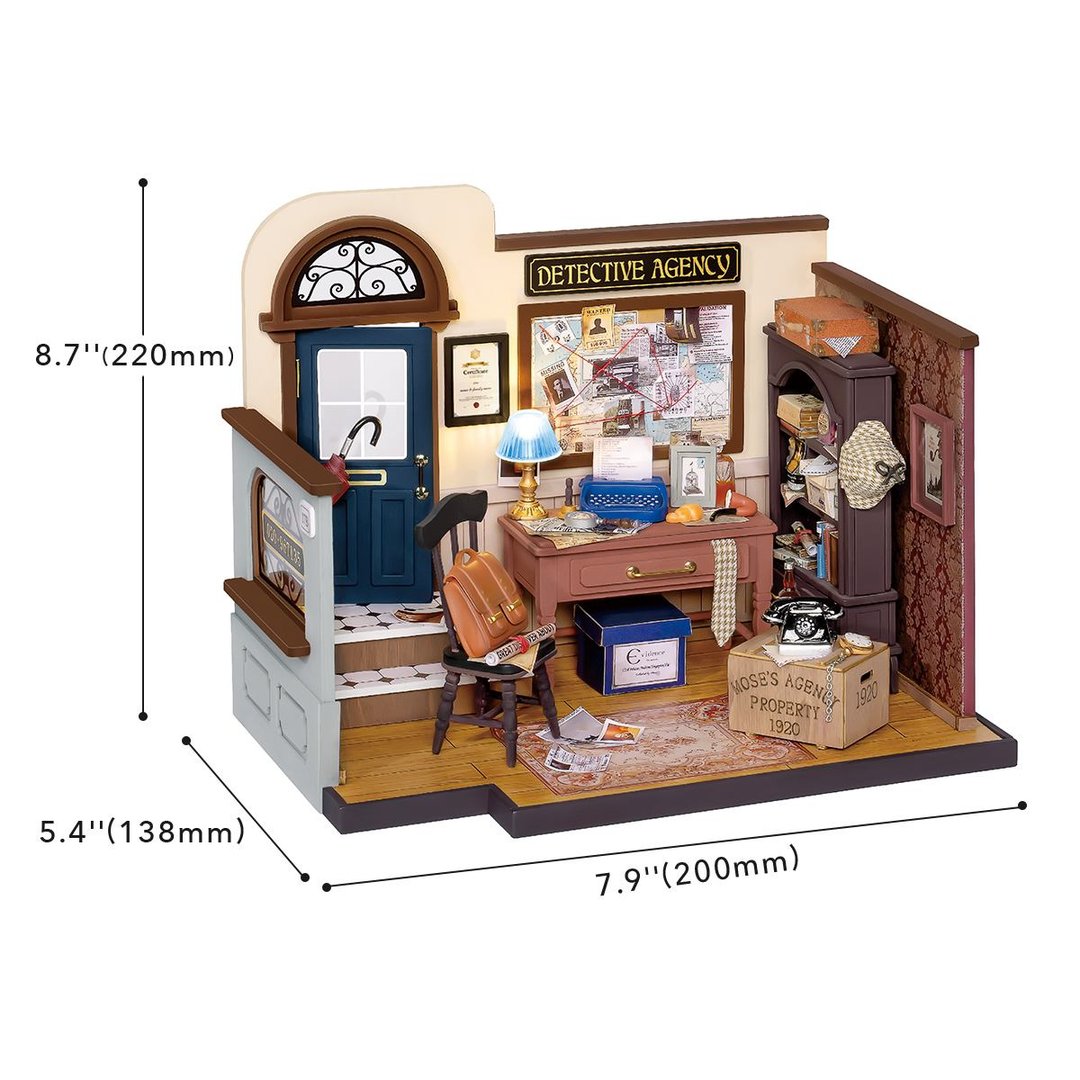 Robotime Mose's Detective Agency DIY Miniature House Kit