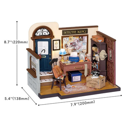 Robotime Mose's Detective Agency DIY Miniature House Kit