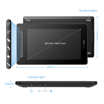 XPPen Artist 10 (2nd Gen) Pen Display Graphics Drawing Tablet Blue