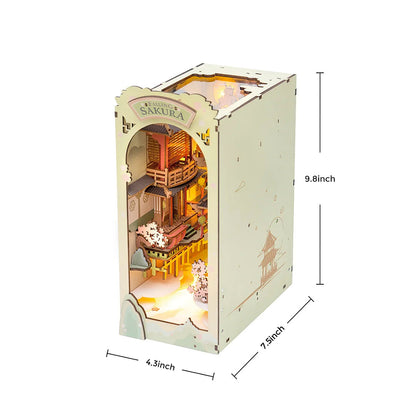 Falling Sakura DIY Book Nook Shelf Insert Miniature Dollhouse