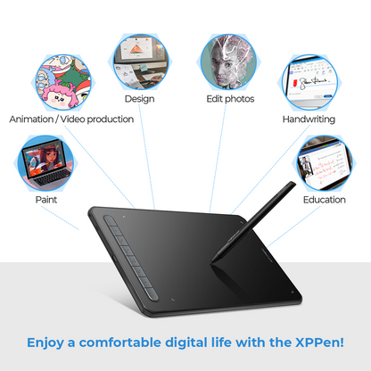 XPPen Deco MW Graphics Drawing Tablet Blue